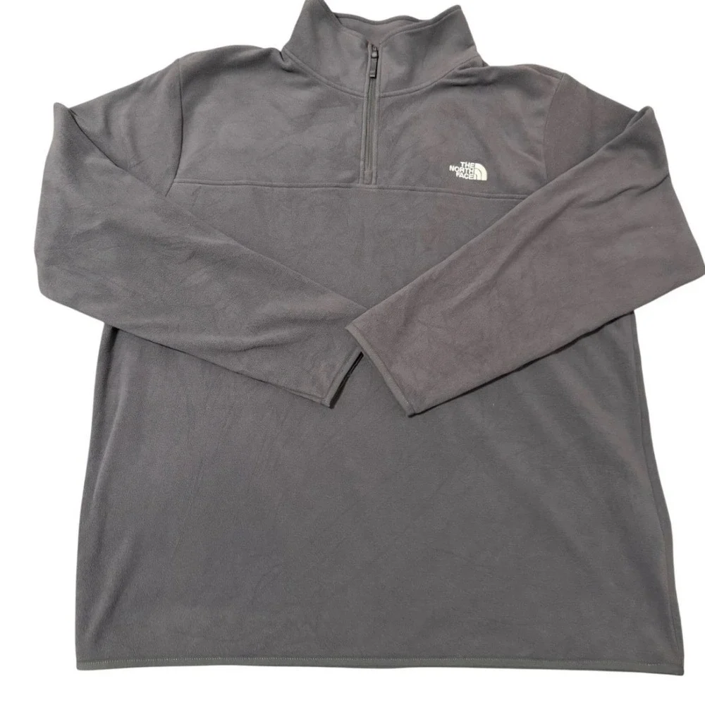 The North Face Mens‎ 2XL Gray Fleece 1/4 Zip Pullover Sweatshirt